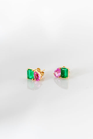 Emerald Sapphire Studs