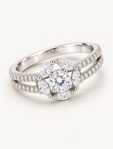 Celeste Bloom Halo Ring