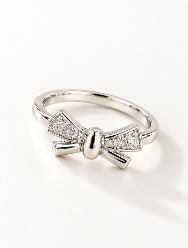 Celeste Bow CZ Ring