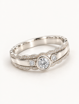 Celeste Halo Vintage Ring