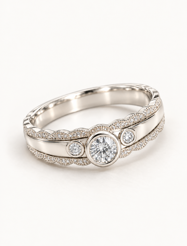 Celeste Halo Vintage Ring