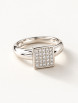 Celeste Square Pavé Ring