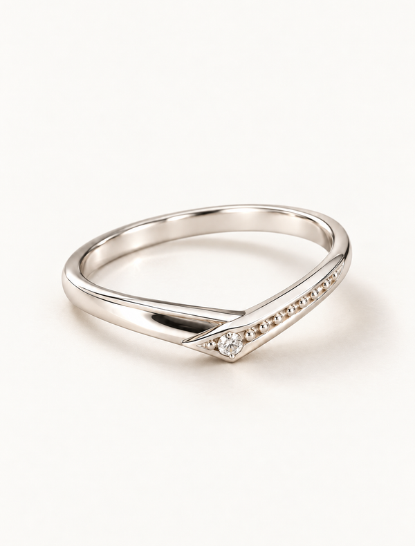 Celeste V Chevron Ring