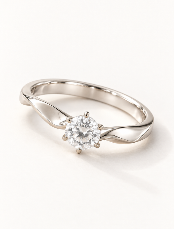 Celestia Solitaire CZ Ring