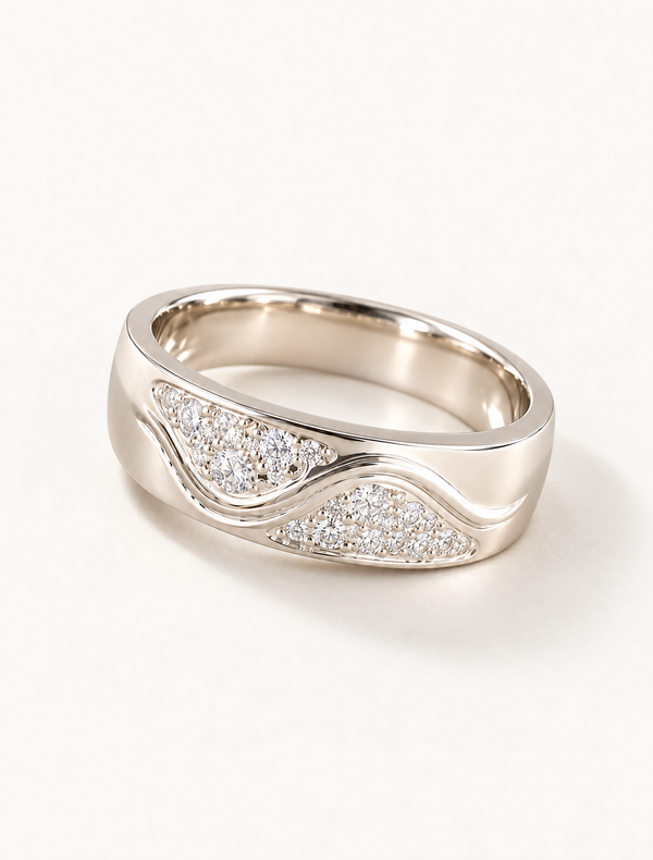 Celestia Wave CZ Ring