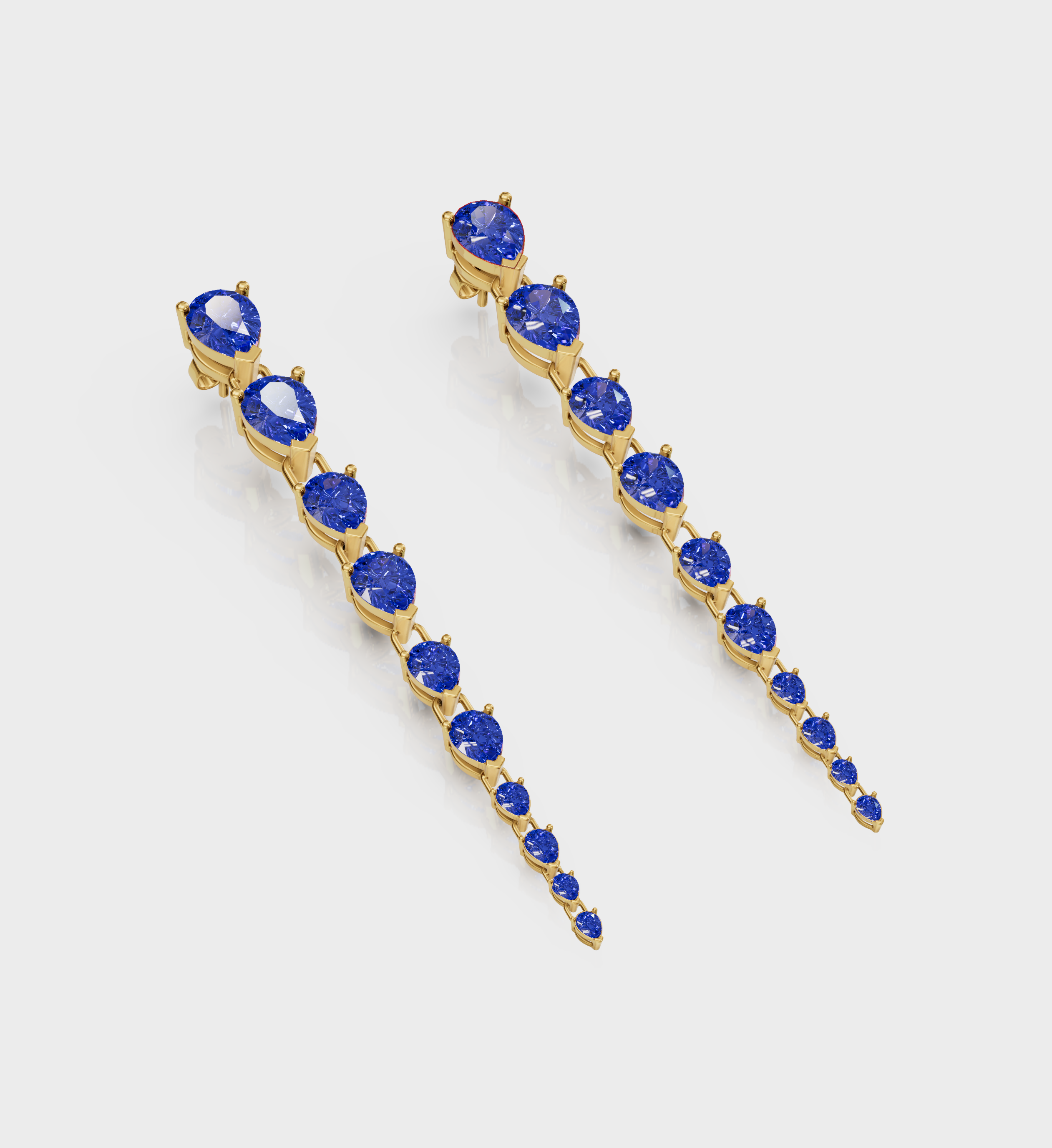 Celestial Blue Danglers Earrings-Anushka Jain Jewellery