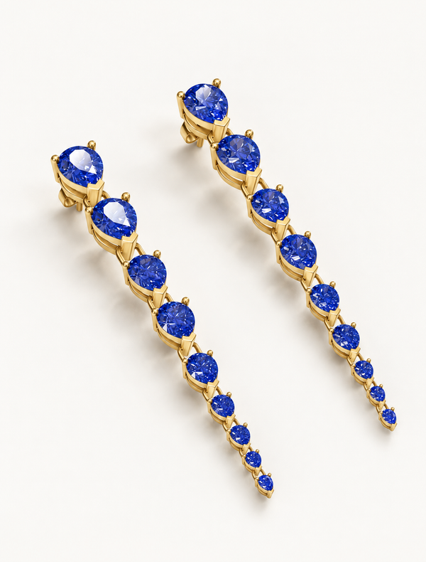 Celestial Blue Danglers Earrings