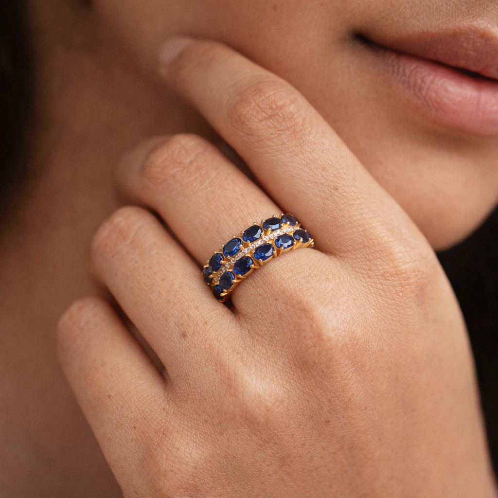 Celestial Blue Ring-Rings-Anushka Jain Jewellery