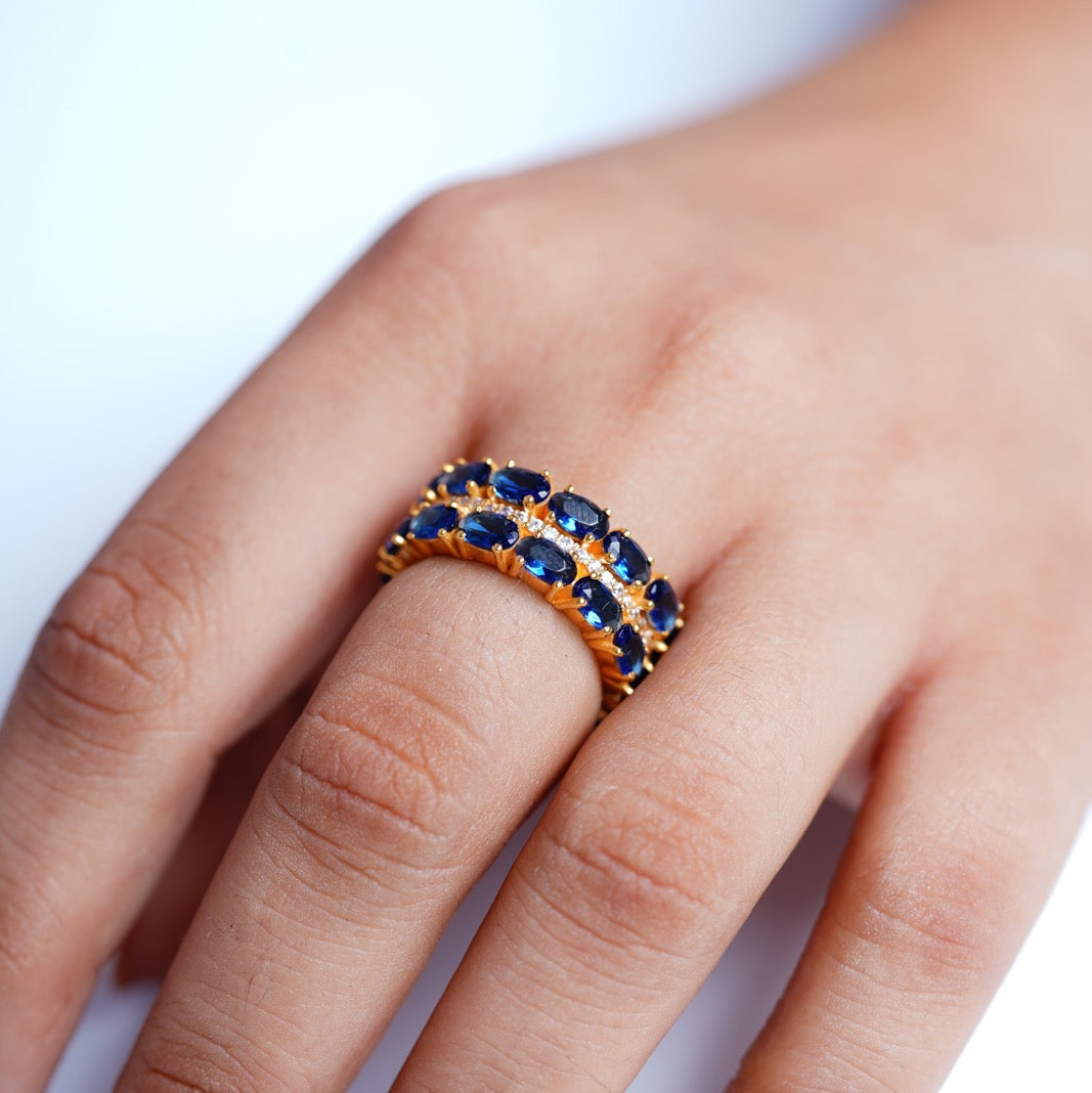 Celestial Blue Ring-Rings-Anushka Jain Jewellery