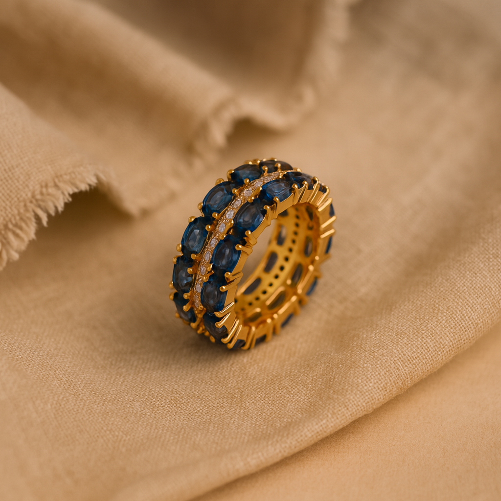 Celestial Blue Ring-Rings-Anushka Jain Jewellery