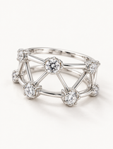Celestial Geometry CZ Ring