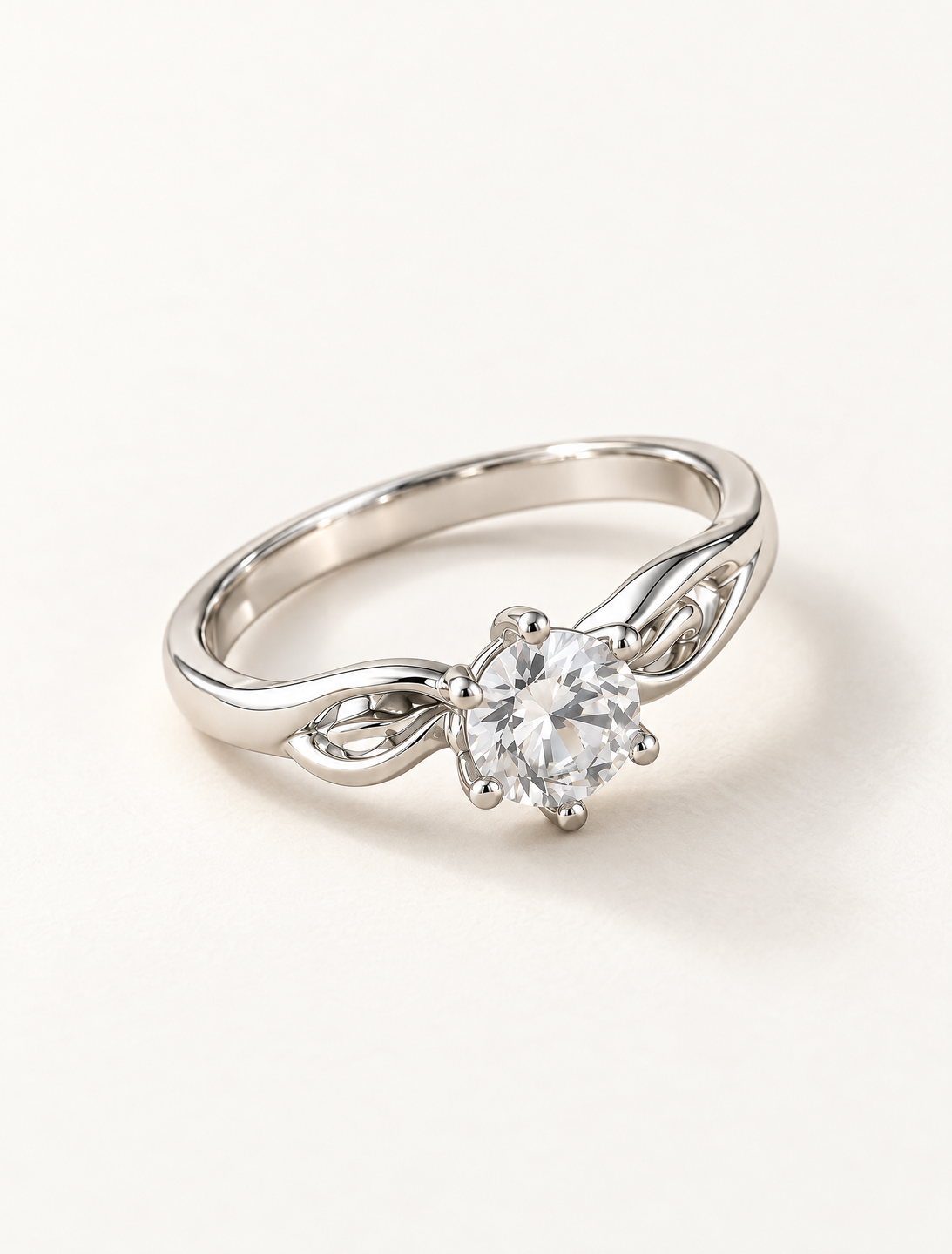 Celtic Knot Solitaire CZ Ring