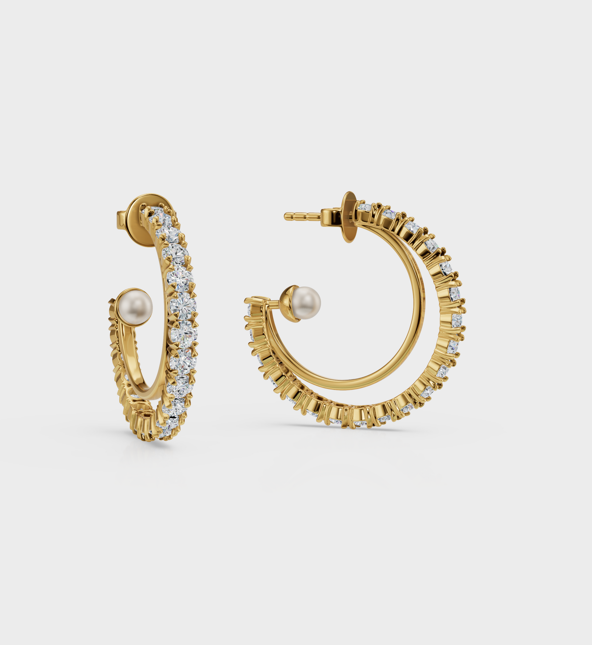 Shimmer Pearl Hoops