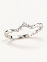 Chevron CZ Wishbone Ring