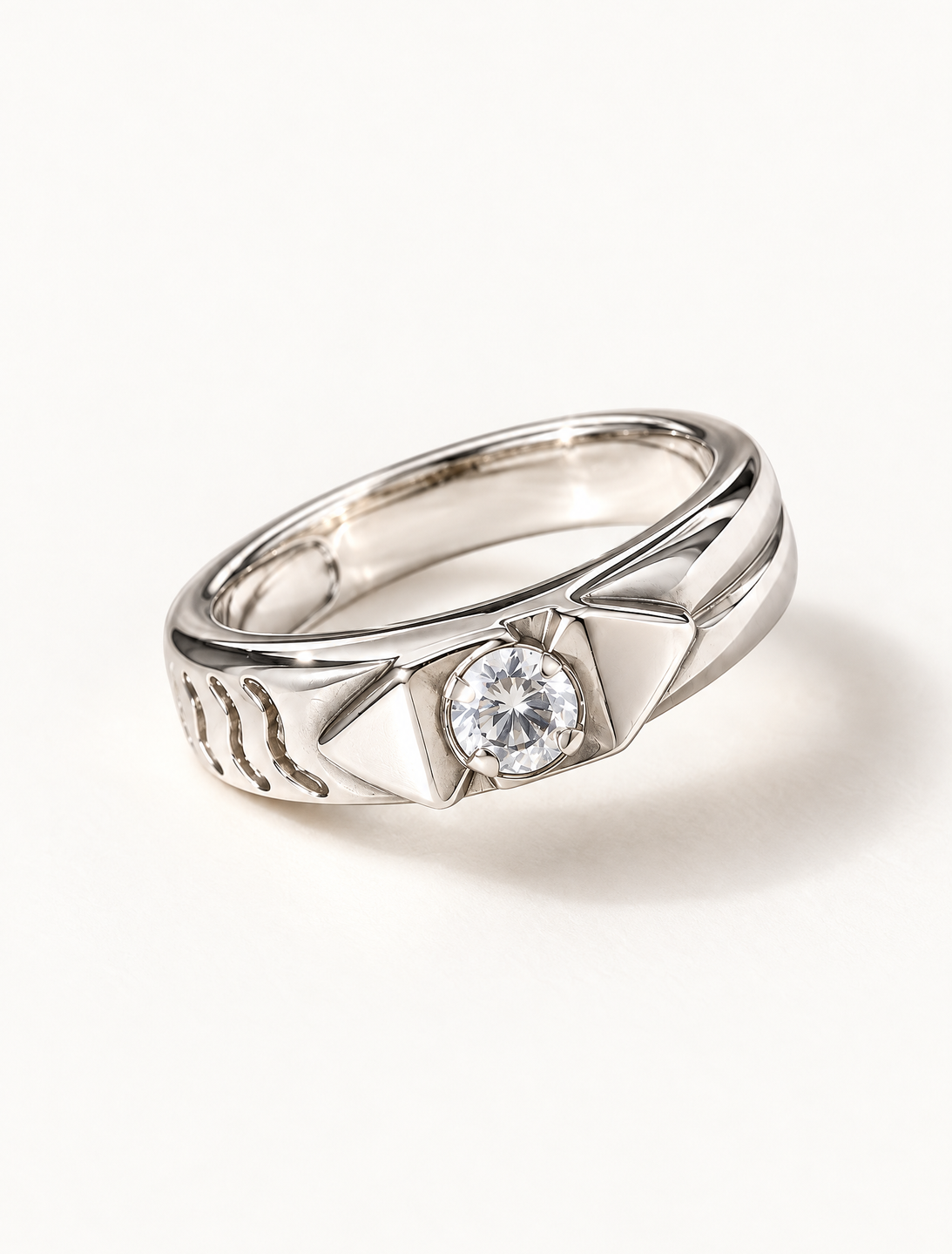 Classic Solitaire CZ Mens Ring
