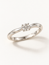 Classic Solitaire Twist Ring