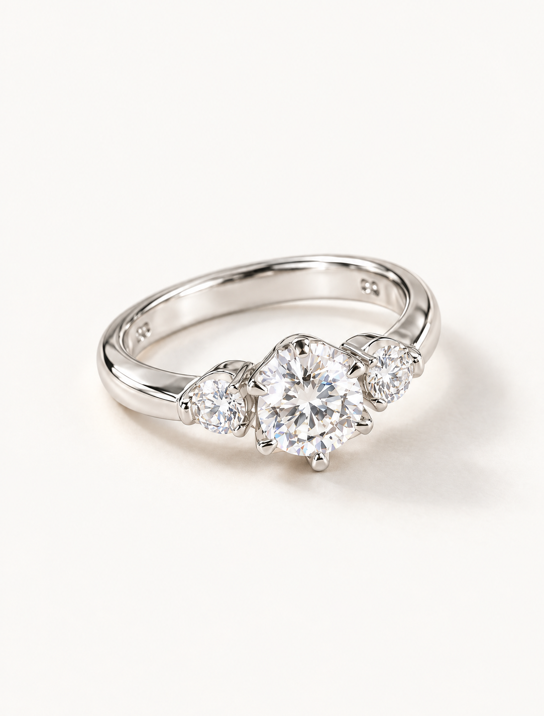 Classic Three Stone Engagement Ring