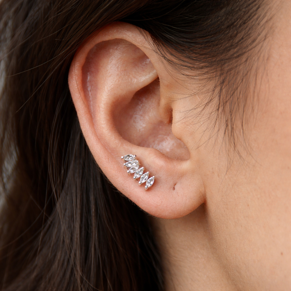 Climber Diamond Studs-Anushka Jain Jewellery