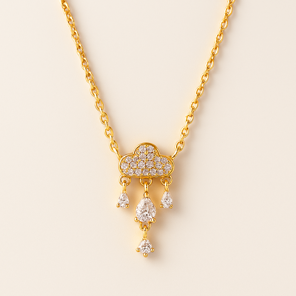 Cloud Drop Necklace-Pendants-Anushka Jain Jewellery