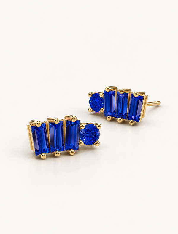 Cobalt Line Studs