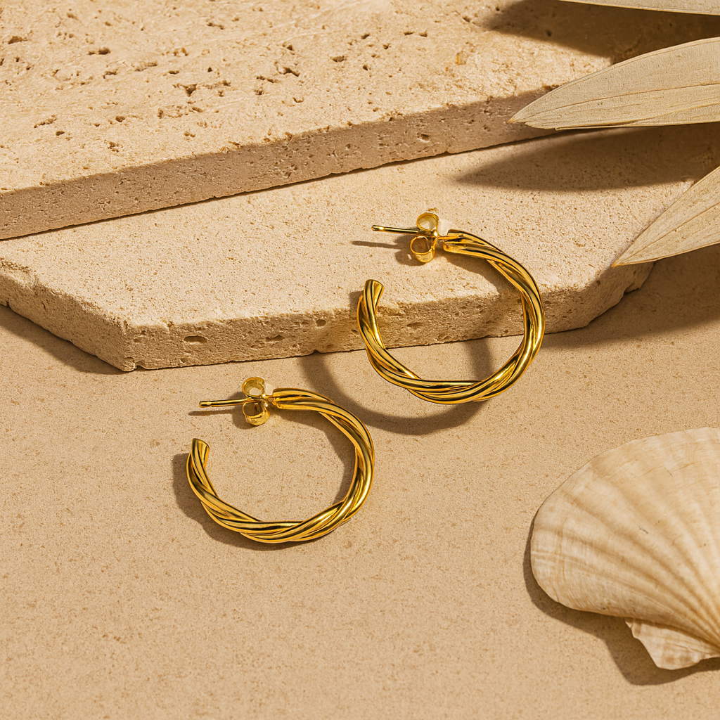 Coil Hoops-Hoops-Anushka Jain Jewellery