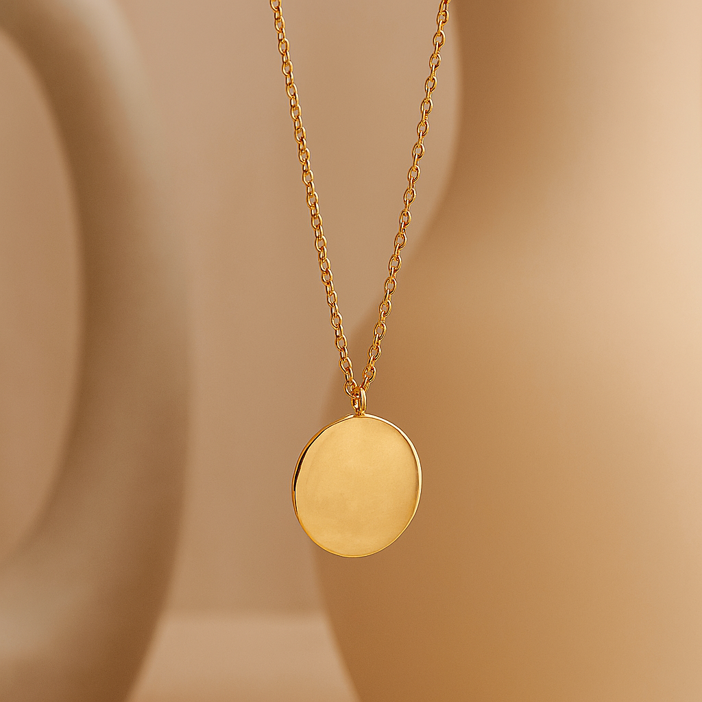 Coin Necklace-Pendants-Gold Vermeil-Anushka Jain Jewellery