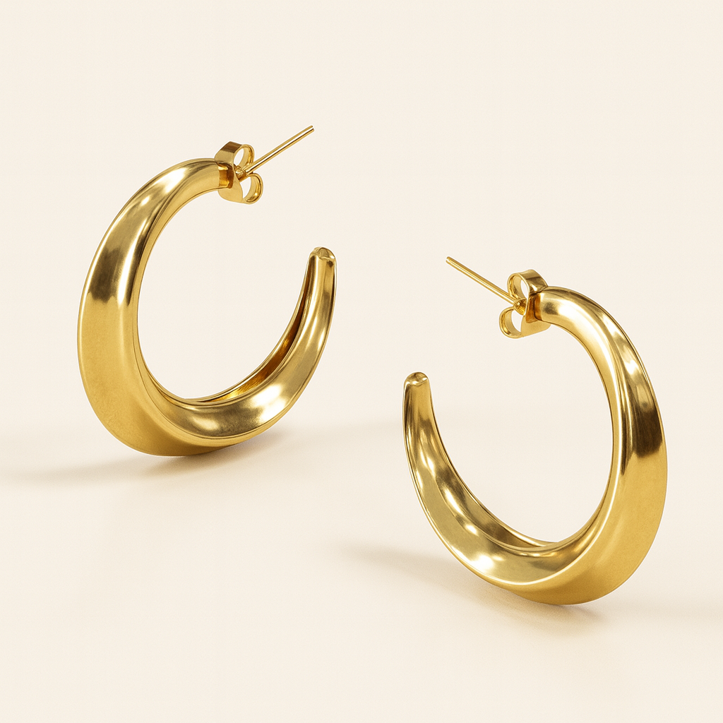 Concave Hoop-Hoops-Anushka Jain Jewellery