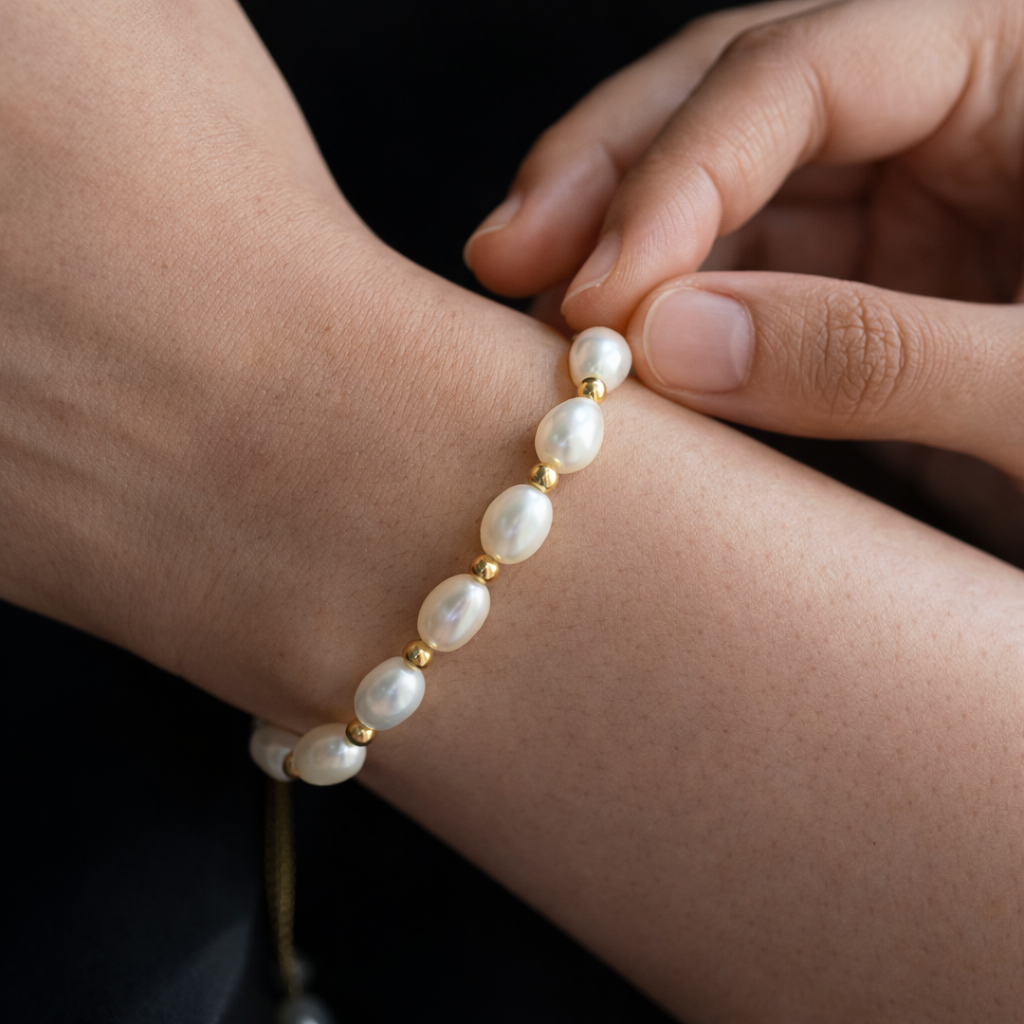 Cove Pearl Bracelet-Bracelets-Anushka Jain Jewellery