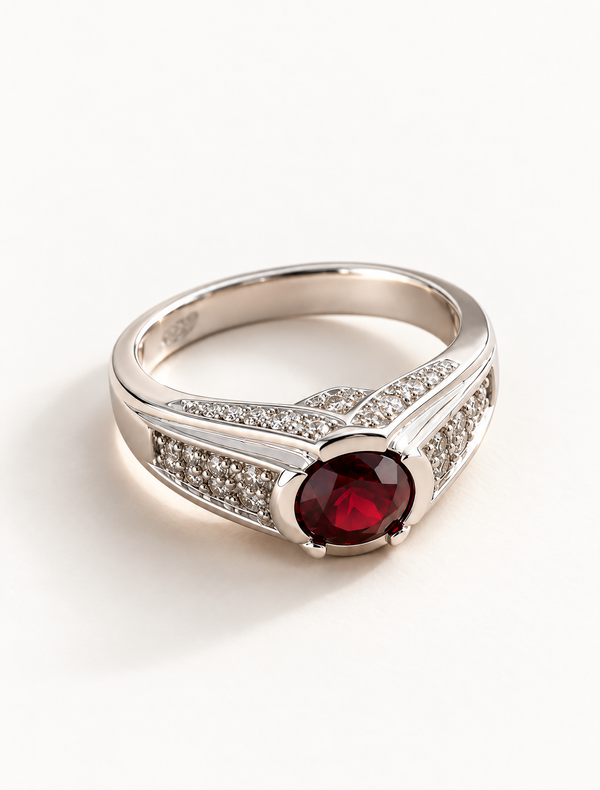 Crimson Crown Ring