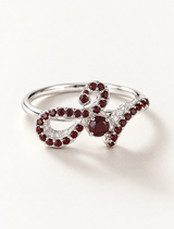 Crimson Infinity Garnet Ring