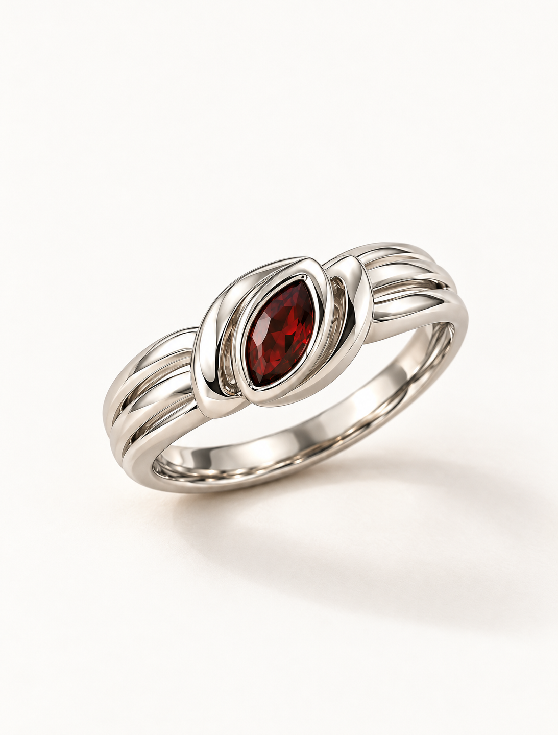 Crimson Marquise Garnet Ring
