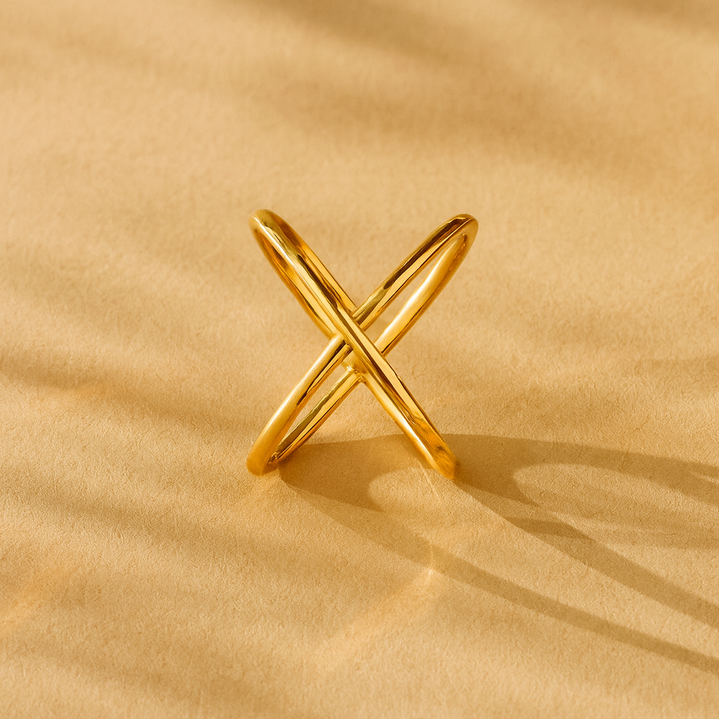 Criss Cross Ring-Rings-Anushka Jain Jewellery