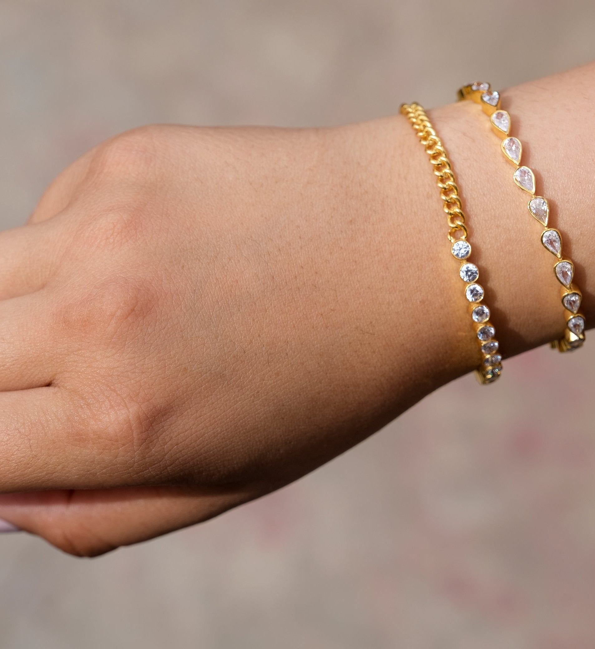 Curb Diamond Tennis Bracelet-Bracelets-Anushka Jain Jewellery