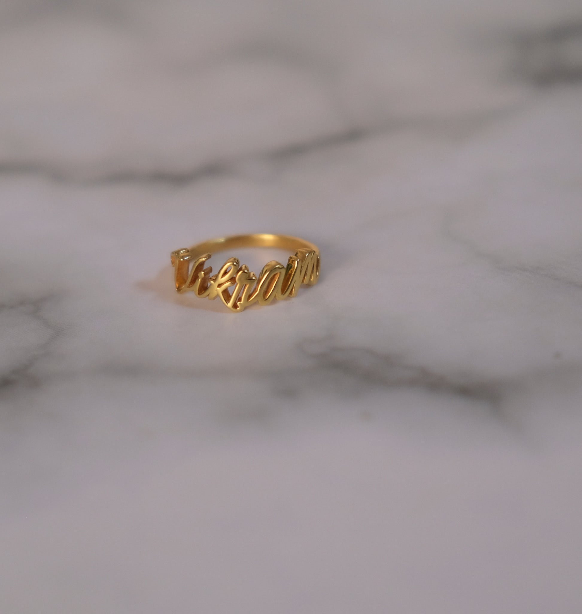 Cursive Name Ring-Rings-Anushka Jain Jewellery