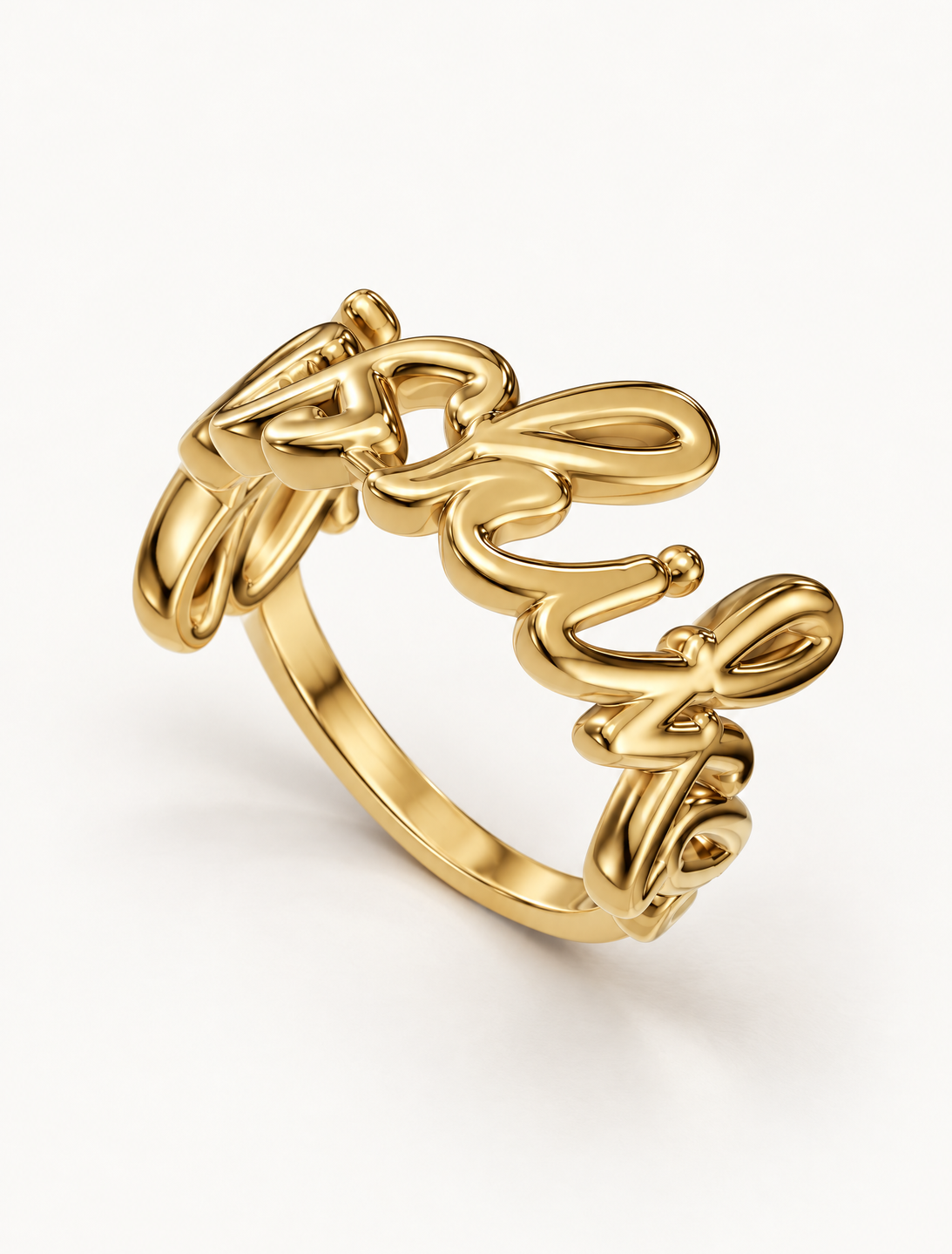 Cursive Name Ring