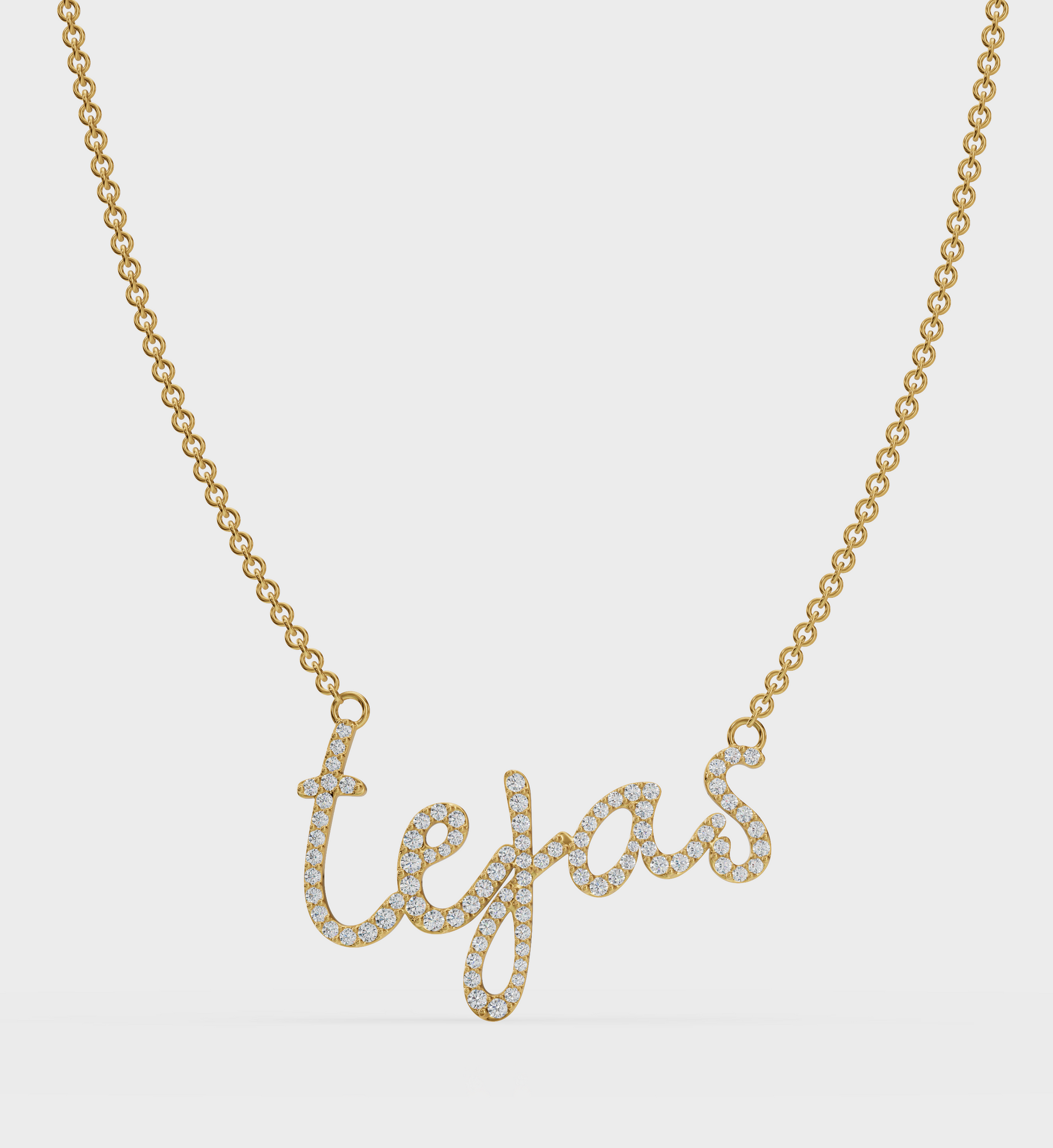 Cursive Diamond Necklace