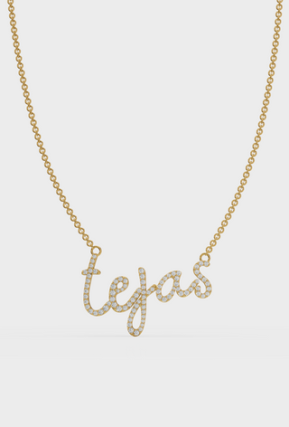 Cursive Diamond Necklace