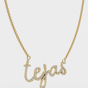 Cursive Diamond Necklace