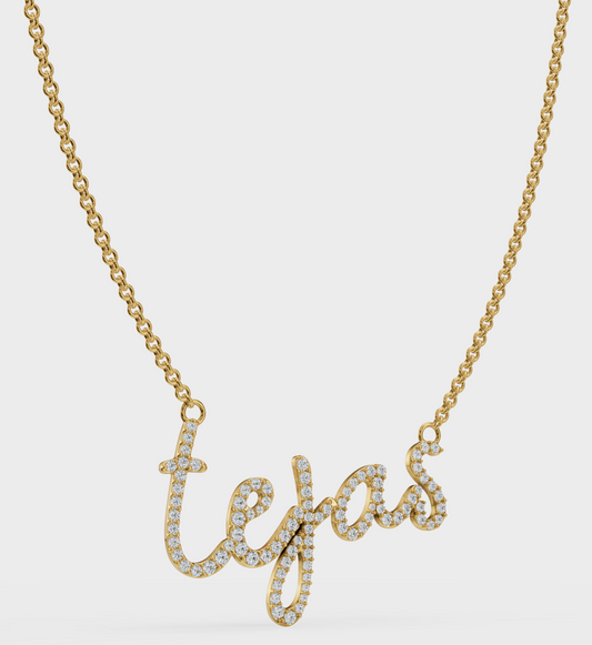 Cursive Diamond Necklace