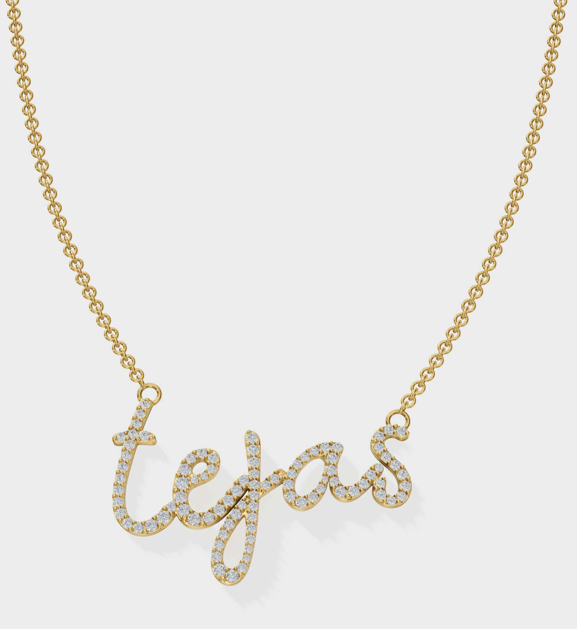 Cursive Diamond Necklace