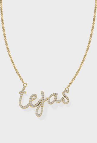 Cursive Diamond Necklace