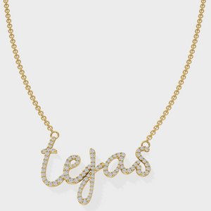 Cursive Diamond Necklace