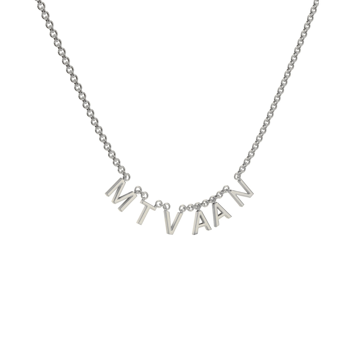 Customised Name Necklace-Necklaces-Silver-Anushka Jain Jewellery