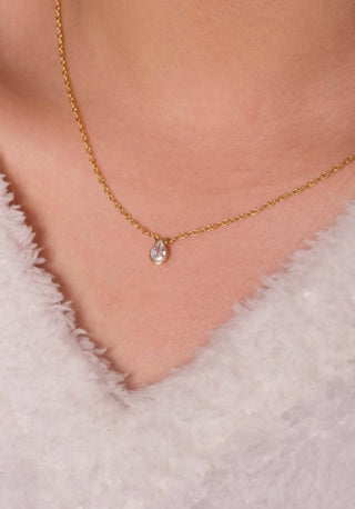 Pear Diamond Necklace