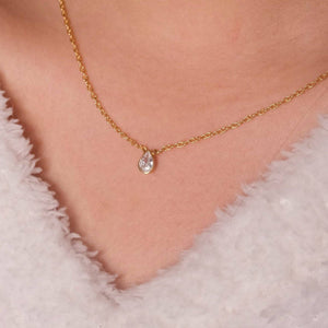 Pear Diamond Necklace