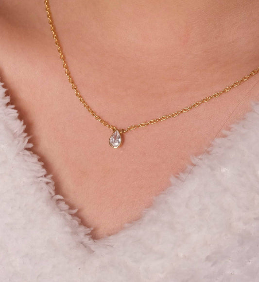 Pear Diamond Necklace