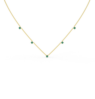 Emerald Prong Choker White Gold