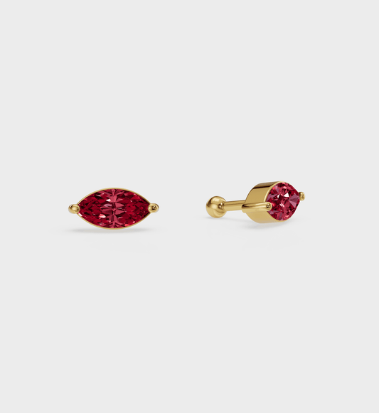 Ruby Marquise Studs