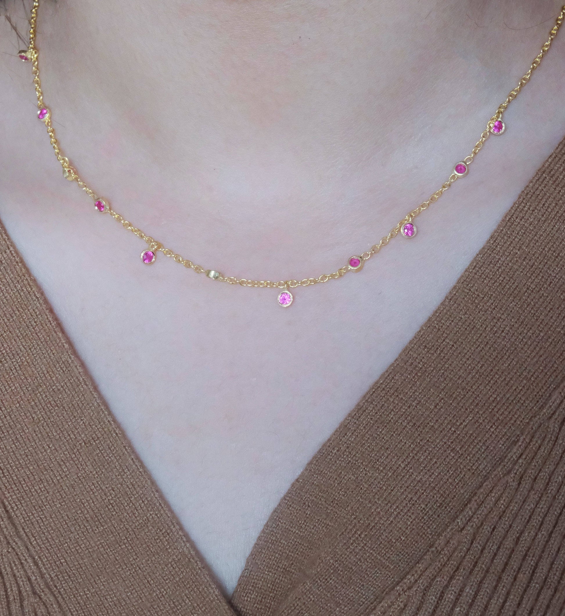 Ruby Drop Necklace