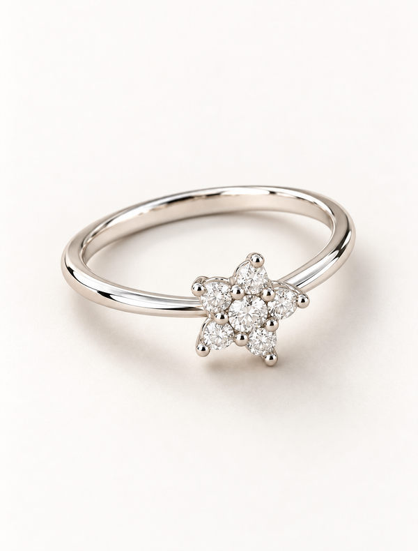 Dainty Star Cluster Ring